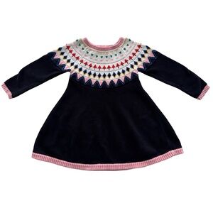 Hanna Andersson Black and Pink Kids Casual Dress